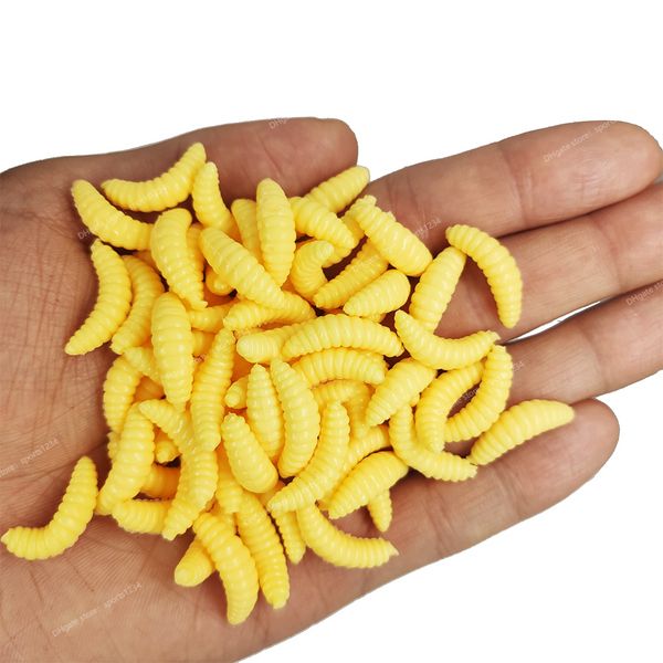 Leurre de pêche réaliste ver mouche Grub appât souple Silicone appât artificiel ver de terre appâts odeur crevette additif basse carpe pêcheleurres de pêche artificial baits