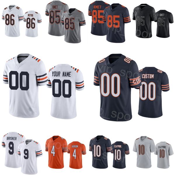 Equipo barato Fútbol 10 Chase Claypool Jersey 9 Jaquan Brisker 4 Eddie Jackson 85 Cole Kmet 11 Darnell Mooney 86 Dante Pettis 1 Justin Fields Salute to Service Men