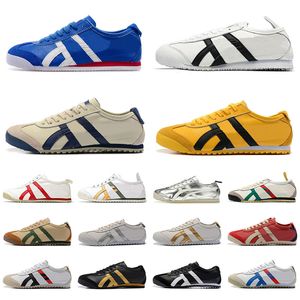 Tiger Mexico 66 Chaussures de course de style de vie femme Sneakers hommes noir blanc bleu jaune beige basse formelle formelle