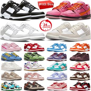 Met Box Designer lage hardloopschoenen heren dames Panda Grey Fog Triple Pink University Red Photon Dust Wit Blauw Bruin Groen GAI heren trainers outdoor sneakers