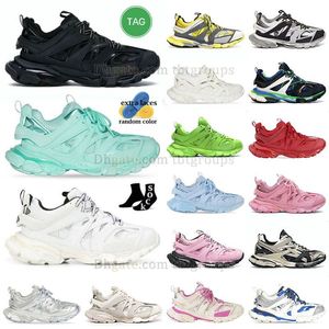 Goedkope track led sneakers designer casual schoenen Tracks 3.0 2.0 4.0 Parijs Italië Merk Triple zwart leer Nylon Bedrukt Platform beroemde trainer Heren Dames Tops tennis