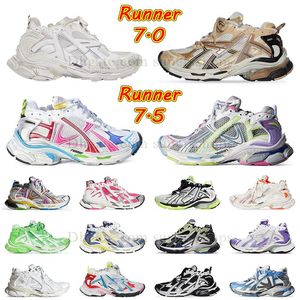 Runner de pista barato 7 7.0 7.5 zapatos casuales Hombres Big Tamaño US 12 Paris Runners 77.0 Flatillas de plataforma Triple S All Black and White Purple Retro Beige Beige Trainings