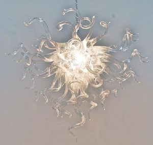 Goedkoop Transparante Kleine Kroonluchter Verlichting LEIDENE Bollen Crystal Hand Blown Glass Hanglampen Lobby Eetkamer Verlichtingsarmaturen