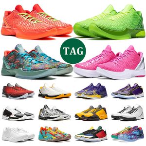 hommes mamba 6 Reverse Grinch chaussures de basket-ball Mambacita Sweet White Del Sol Triple Pink Prelude What The mambas 5 Rings entraîneur pour hommes