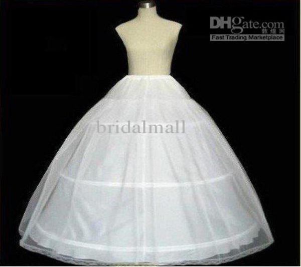 Barato enagua de tul crinolina 3 aros blanco boda enagua nupcial Slip PETTICOATCRINOLINE mujer señora desgaste Petticoats4451641