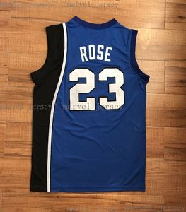 Goedkope vintage D roos # 25 basketbal jerseys blauw wit mannen vrouwen jeugd xs-5XL