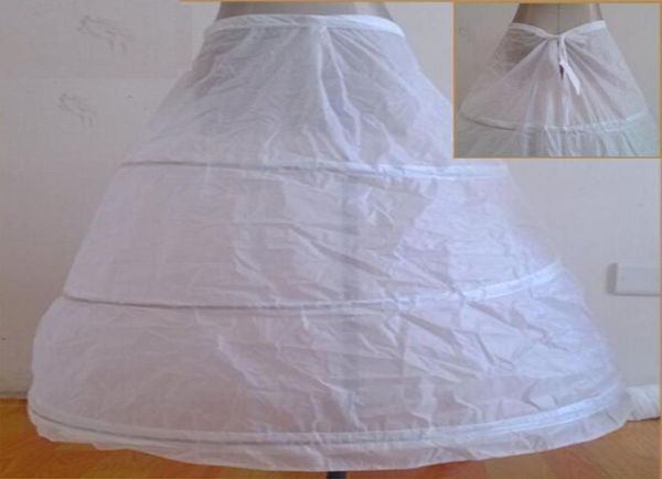 Blanc pas pas cher 3 cerceaux Robe à balle jumeau de mariée robe de mariée sous-jupe une ligne jupée 2015 accessoires de robe de bal jupon re9148984