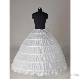 Blanc pas cher 6 jupes cerceaux sous robe de robe de mariée robes de bal crinoline jupons accessoires de mariage de mariée vestido de noiva5356025