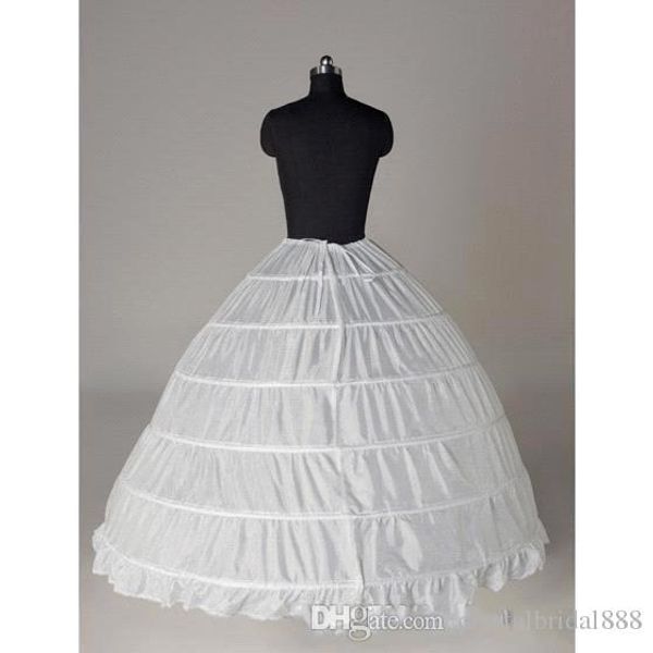 Blancs pas cher 6 jupes cerceaux sous robes de robe de mariée robes de bal crinoline jupons accessoires de mariage de mariée vestido315t