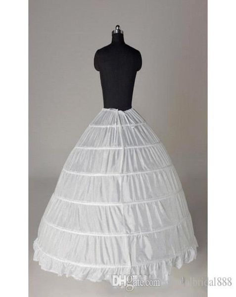 Barato White 6 faldas de aro bajo vestido de novia vestidos de pelota crinoline enaguas accesorios para bodas nupciales Vestido de noiva5288570