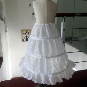 Goedkope Witte Bloem meisje Petticoat Top 3 Hoepels Voor Kinderen A-lijn Petticoats Crinoline Meisjes Baljurk Jurken Onderrok 2484