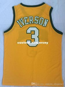 Goedkope Groothandel Allen Iverson Jersey het antwoord 3 Bethel High School Sew. Personaliseer elke naam Number Mannen Dames Jeugd Basketbal Jersey