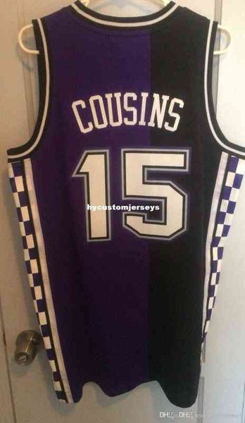 Pas cher en gros Demarcus Cousins Jersey AD Boogie # 15 T-shirt cousu des années 90 gilet maillots de basket-ball cousus Ncaa