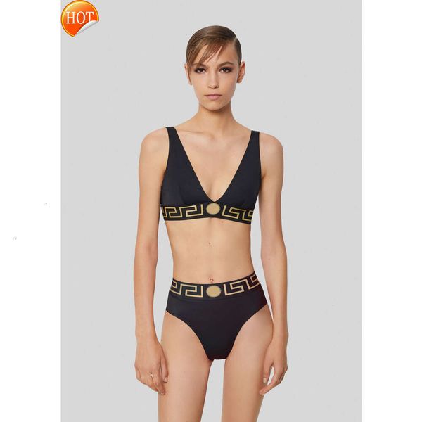 Diseñador al por mayor barato Sets Sexy Bikini 2024 NUEVA MODA Fashion S G Chain Swimsuits de mujeres negras Set Multicolors Summer Time Beach Bathing Suits Wind S-XL