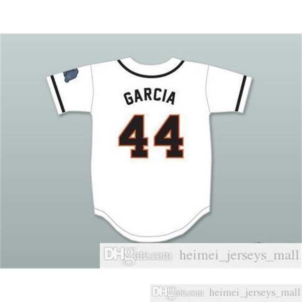 Pas cher en gros hommes Garcia 44 Rhinos maillot de baseball blanc avec patch noir gris blanc maillots cousus expédition rapide