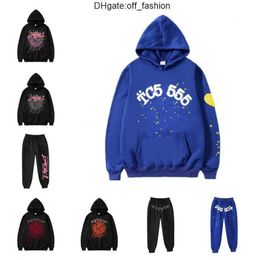 Pas cher en gros Spider Sweats à capuche Sp5der Young Thug 555555 Angel Pull Rose Rouge Sweat à capuche Pantalons Hommes Sp5ders Impression Sweatshirts Top qualité Beaucoup de couleurs 6SXI