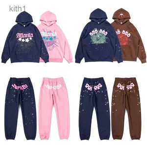 Sweat à capuche en gros bon marché Young Thug 555555 Angel Pullover Rose Red Hoodie Pantalons Pant