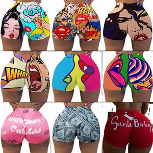 Pantalones cortos de botín para mujer baratos Gráfico de anime Playa de verano Ropa de mujer Pantalones cortos de sudor de talle alto Pantalones cortos de entrenamiento de talla grande o6eb #