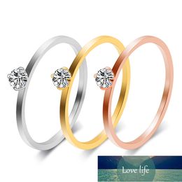 Goedkope vrouwen kleine kubieke zirconia ringen tasje femme hoge kwaliteit rvs mode-sieraden ring voor grils fabriek prijs expert ontwerp kwaliteit nieuwste stijl