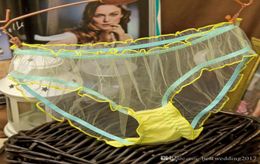 Goedkope vrouwen transparant mesh slipje sexy kanten tuikers lowrise ultrathin lingerie dames