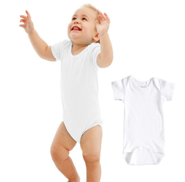 Cheap36pcs bébé barboteuses costume été infantile Triangle barboteuse Onesies 100 coton à manches courtes bébés vêtements blanc pur pour garçon gir4041501