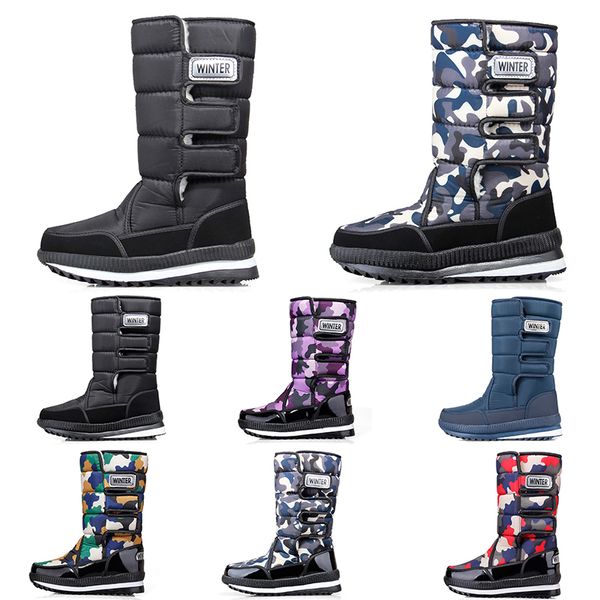 Descuento más barato Clásicos Botas de nieve para mujer Moda para hombre Alto Mini Tobillo Bota corta de invierno Señoras Niñas Hombres Mujeres Botines Cálido Piel de algodón Antideslizantes Al aire libre 36-47