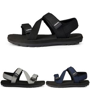 Gratis verzending goedkopere mannen sandalen schoenen ademen massief zwart grijs blauw slippers heren zomerschoenen maat 38-46 gai