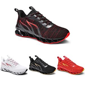 Chaussures de course sans marque moins chères pour hommes feu rouge noir or lame de race mode décontracté hommes formateurs baskets de sport