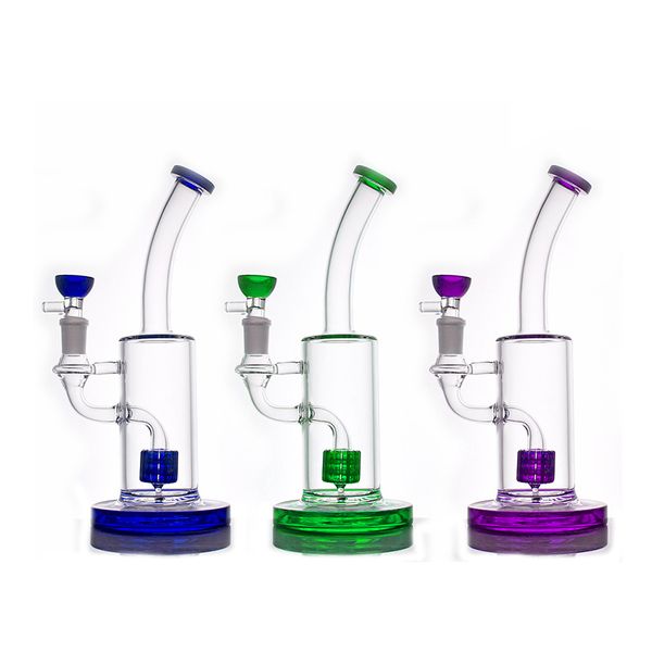 Le moins cher 10 pouces Dab Rig Bongs Narguilés Mobius Stéréo Matrix 14mm Femlae Recycler Bongs en verre avec 14mm mâle tuyau de brûleur à mazout en verre