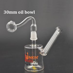 Goedkoopste 14 mm gewricht Hookahs Glass Bong Oil Burner Pipes Dunkin Cup Dabs Amerikaanse runs op Dabs Heady Matrix Perc Dab Rigs Small Bubbler Beaker Bong met Banger Nail