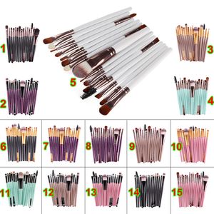 Le moins cher 15pcs pinceaux de maquillage cosmétiques ensembles poudre fond de teint fard à paupières kits de pinceaux pinceaux de maquillage outils de beauté de maquillage professionnel en vente