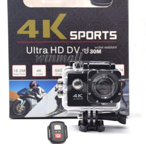Goedkoopste 4K -actiecamera met afstandsbediening 1080p Full HD Sport Camera Waterdicht DV Retail -pakket volledige accessoires8194282