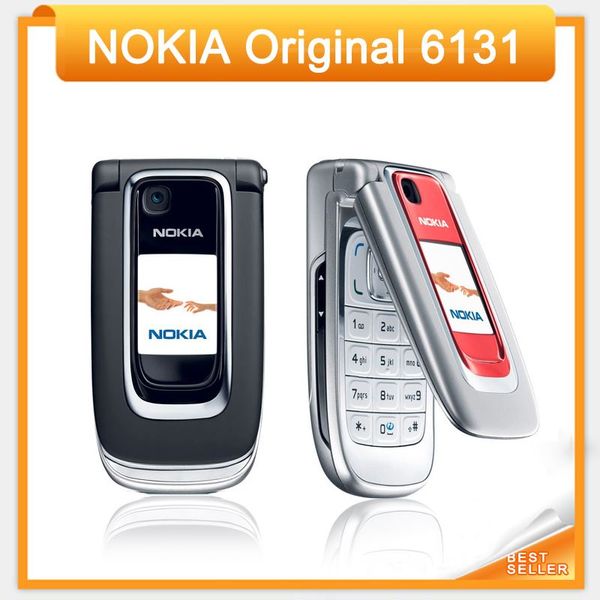 Téléphone mobile original Nokia 6131 téléphone mobile Bluetooth pas à écran tactile reconditionné