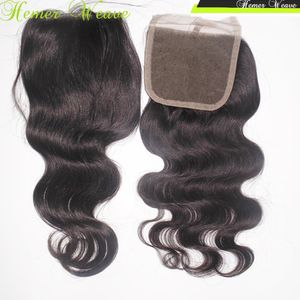 Goedkoopste Clousre 1 stuk Maagd Braziliaanse Haar Body Wave Rechte Silky Soft 8 