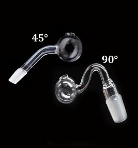 Tuyau de brûleur à mazout en verre le moins cher épais 10mm 14mm 18mm Mâle Femelle Pyrex clair brûleur à mazout courbe tuyau d'eau pour fumer de l'eau bong 45 7615728