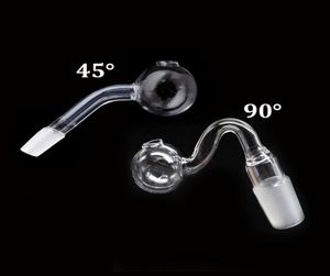 Pipe de brûleur à huile en verre moins cher épais 10 mm 14 mm 18 mm femelle mâle pyrex Courbe d'huile transparente Pipe d'eau pour fumer d'eau 45 2947299