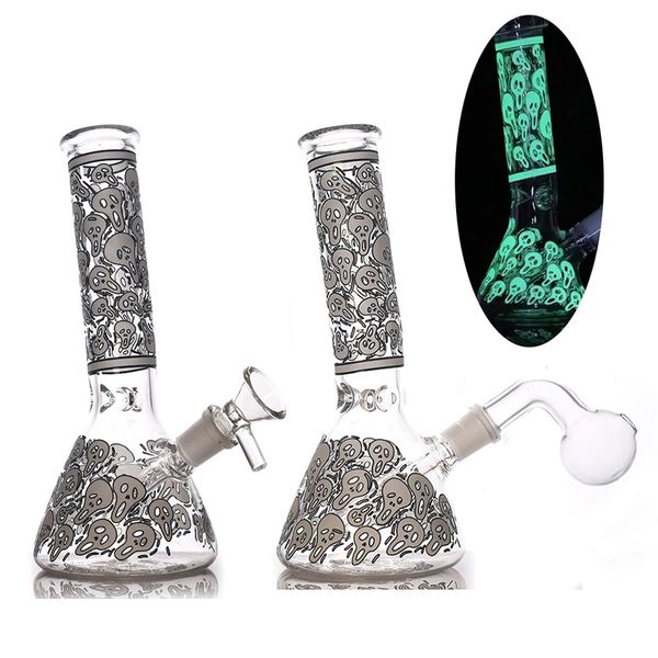 Bobusier le moins cher Bang Bong Bong 14 mm Femelle DAB Huile Bubbler Dry Herb Cigarette Water Pipes avec bol de tabac et tuyau de brûleur d'huile en verre