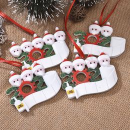 Goedkoop! Op voorraad! 2020 DIY Kerst Ornamenten Beschrijfbare Santa Claus Hanger Christmas Woondecoratie Mode Kerstcadeaus A12