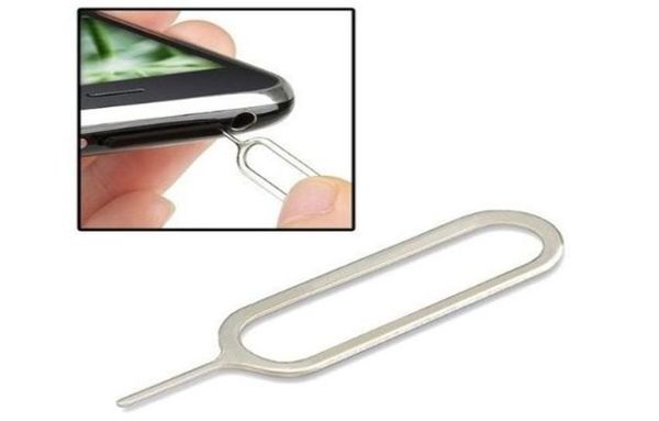 La nueva aguja de tarjeta Sim más barata para IPhone 5 4 4S 3GS IPad 2 soporte de bandeja de herramientas para teléfono móvil Pin de expulsión de metal 10000pcscarton3639857