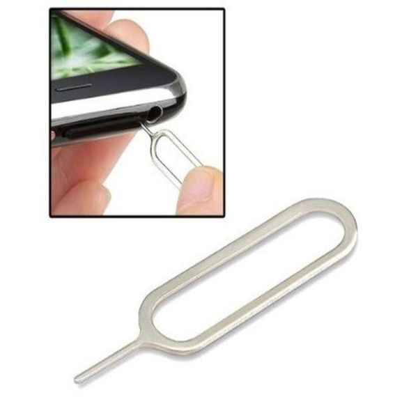 Aguja de tarjeta SIM más barata para iPhone 5 4 4S 3GS iPad 2 Terrestre de herramientas de teléfonos celulares Eject Pin metal 10000pcscarton5544444