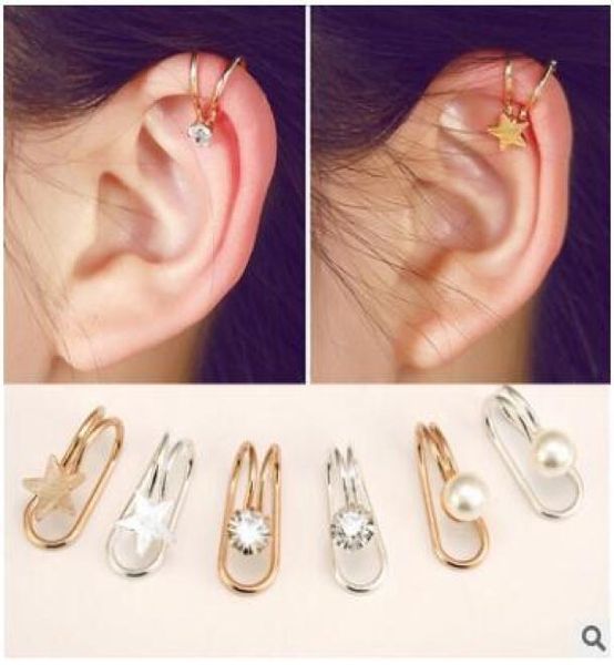 Les fleurs de lune étoiles sans trou moins chères aiment les boucles d'oreilles en forme d'oreille en forme d'oreille en forme de nombreux styles peuvent choisir 2554505