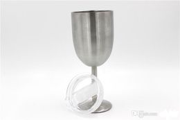 10OZ goblet 10oz wijnglas roestvrij staal wijn cup tuimelaar 300ml vacuüm isolatie dubbele wand vacuüm isolatie