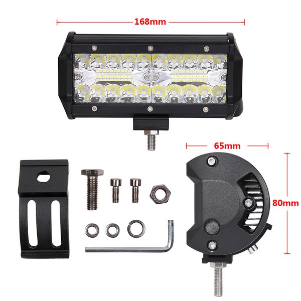 Barra de luces Led de trabajo de 7 pulgadas y 120W, precio más barato, para Tractor, barco, camión todoterreno, Suv, Atv, Spot Flood Combo, 12V, 24V, luces de conducción