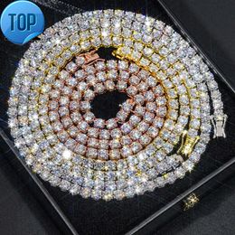 Cheapest Price 925 Sterling Silver 2mm 3mm 4mm 5mm 6mm VVS Moissanite Diamond Necklace Bracelet Moissanite Tennis Chain