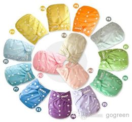 Couvre-couche en tissu de poche pour bébé de couleur unie PUL le moins cher 10 pièces avec 10 pièces insert en bambou 6095469