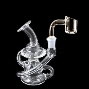 Goedkoopste Recycler Glazen Waterpijpen Dab Rig Dikke Fab Eierbeker Bong Roken Ashcatcher Waterpijp met Quartz Banger Nagelolie brander