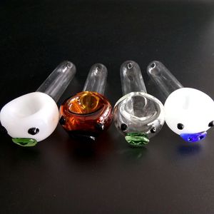 Pipes à cuillère à main en verre Pyrex soufflé, Mini petit bol, Pot Unique, pièces pour fumer