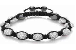 Moins cher 10mm mixte blanc pas cher blanc boule disco perles bracelets cristal Shamballa Bracelet bijoux cadeau de noël 2313482