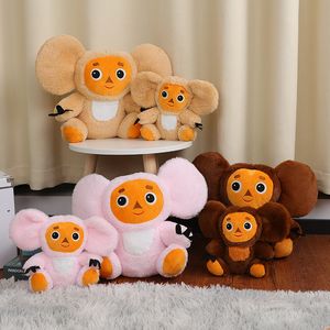 Cheburashka jouets en peluche grands yeux Kwaii singe poupée russie Anime bébé enfant sommeil apaiser poupée jouets pour enfants filles LT0011