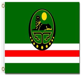 Tsjetsjeense nationale vlag 90x150cm 100D polyester stof posters 3x5ft alle landen officiële standaard banners prints decoratie7508148